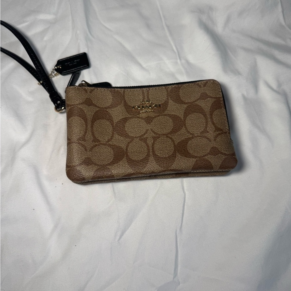 Coach Brown Wristlet